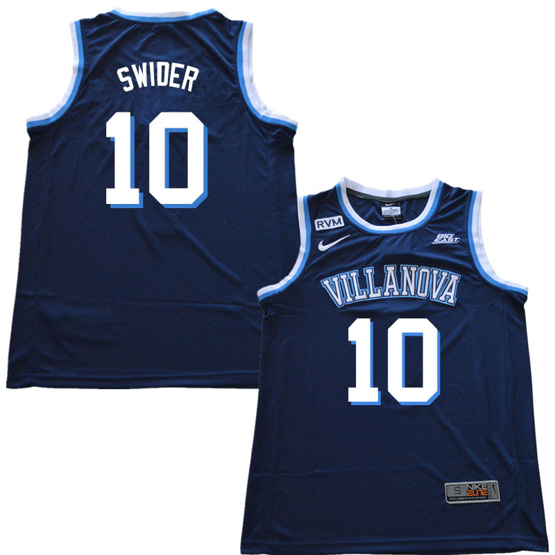 2018 Men #10 Cole Swider Villanova Wildcats College Basketball Jerseys Sale-Navy